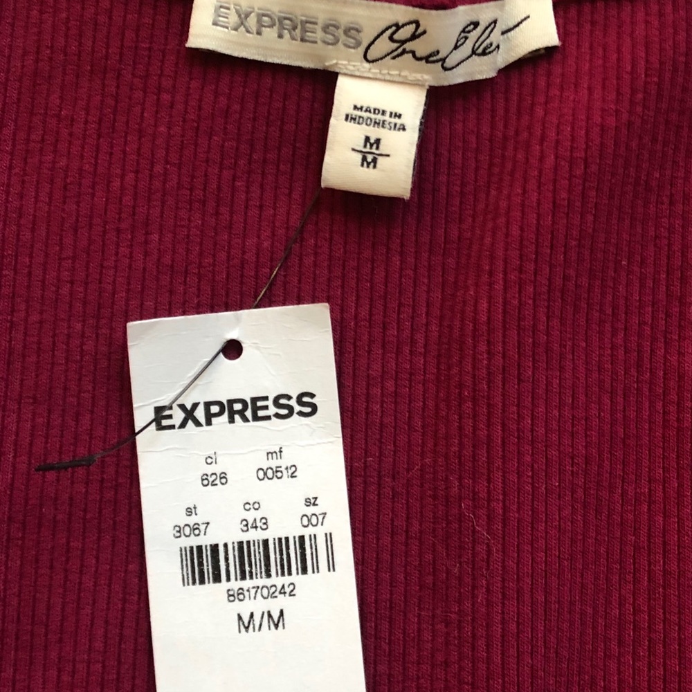 Express Ribbed Long Sleeve Top - Picture 2 of 6